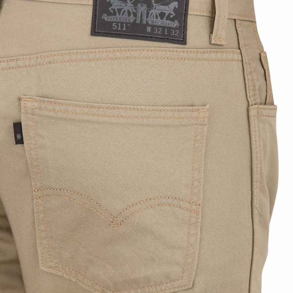 Mens's Levi's 511 Slim Fit Lin 8 Sand Twill Jeans - Picture 8 of 9